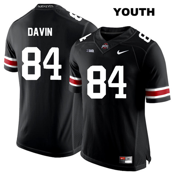 Ohio State Buckeyes Youth Brock Davin #84 White Number Black Authentic Nike College NCAA Stitched Football Jersey SW19N33KJ